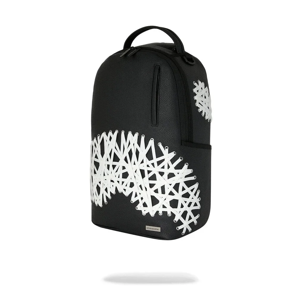 Sprayground Lace Maze Backpack Unisex Black Laptop Sleeve Top Handle Bag SPR290